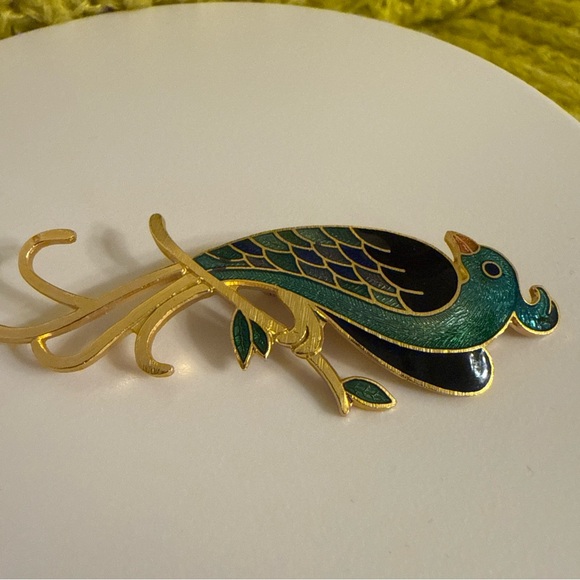 Valentino Women’s  Brooches Enameled Bird Brooch | Boho Vintage Brooches - Picture 5 of 11